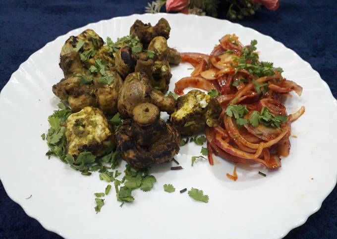 Veg Restaurant Menu 20 Hariyali Mashroom Tikka