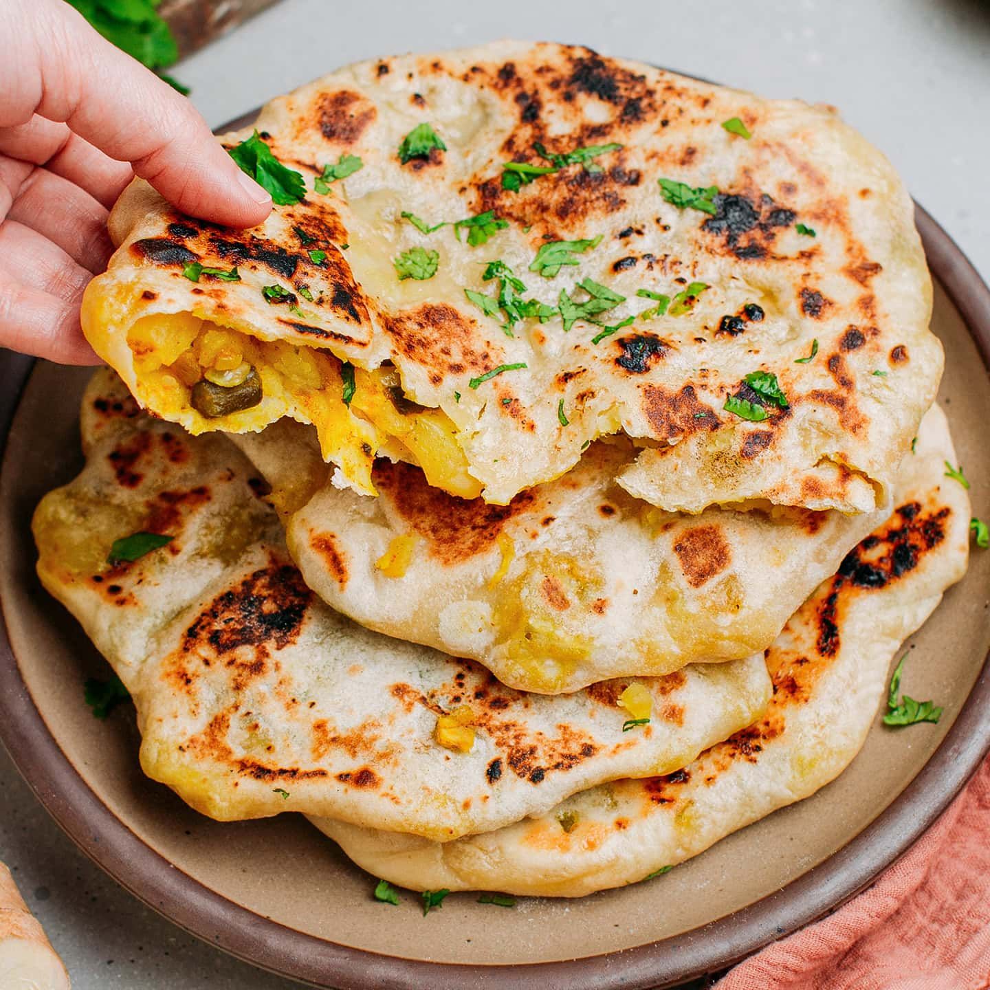 Veg Restaurant Menu 61 Qnext Kitchen Alo Stuffed Paratha