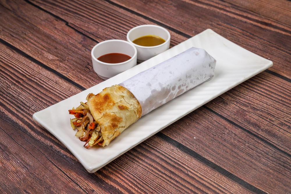 Qnext Kitchen Paneer Schezwan Frankie