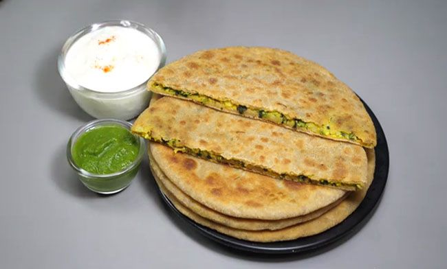 Veg Restaurant Menu 64 Qnext Kitchen Stuffed Paratha Mix Veg