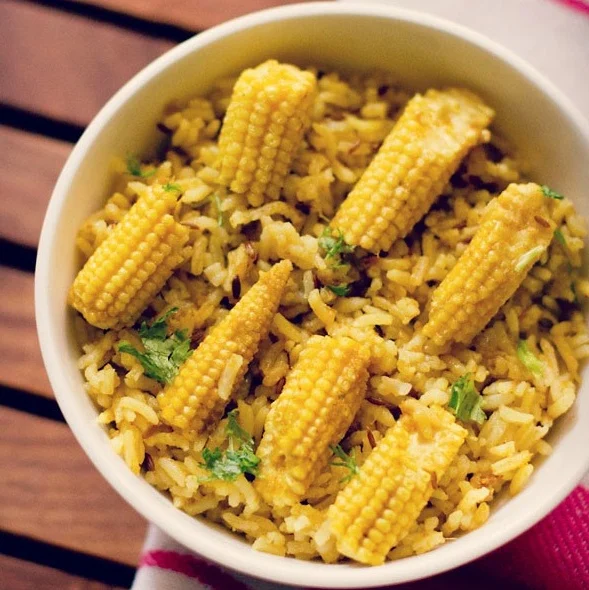 Veg Restaurant Menu 76 baby corn rice recipe 1a